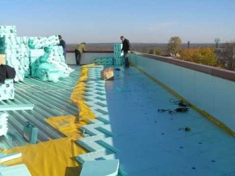 теплоизоляция плоской кровли пенополистиролом